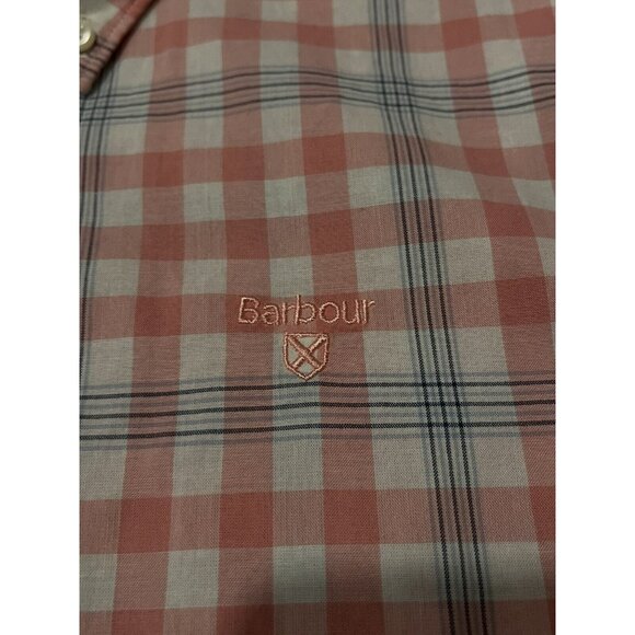 NWT Barbour Middleton Short-Sleeve Tailored Shirt Pink Men's Size S $75 - Picture 4 of 10